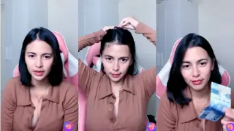 Live Miss Almira Keliatan Belahan Toket