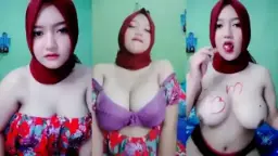 Host Hijabers Merah Payudara Besar