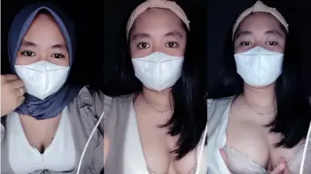 Viraaa Lepas Jilbab Mainin Toket Live