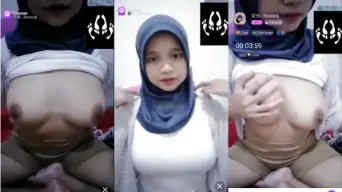Remas Toket Gede ABG Hijab Live